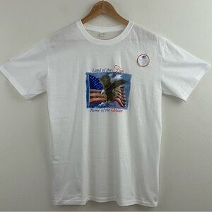 White Short Sleeve Tee with Graphic Print